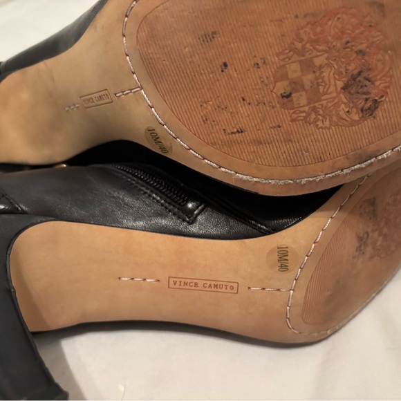 Vince Camuto Valentina Women's Black Leather Ankle Boots Size 10 - Picture 5 of 8